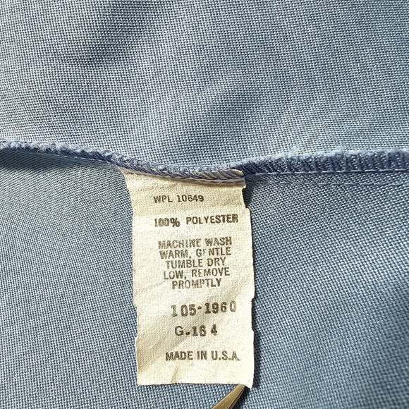 🛑 Vintage Miller Western Wear Mens Blue Embroidered Snap Front Shirt 17/35 - Picture 8 of 8